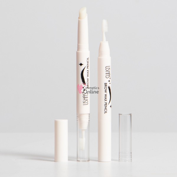 Creion de fixare sprancene retractabil USHAS Brow Wax cu pensula ovala cod TP315